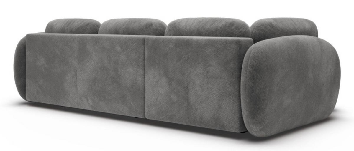 ECKSOFA Dunkelgrau OLIVIO II Ausziehbar Links - Dunkelgrau/Grau, Textil (289/190cm) - Sepro Meble