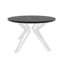 ESSTISCH ausziehbar aus MDF, Schwarz - Schwarz/Weiß, Holzwerkstoff (120/120/76cm) - Idohome