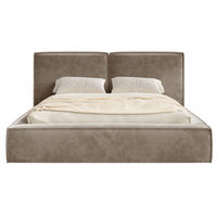 POLSTERBETT Tilves Hellbraun 200x200 cm - Hellbraun/Schwarz, Kunststoff/Textil (200/200cm) - Selsey