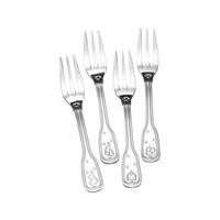 KUCHENGABEL-SET Holly silber 14,2 cm 4er Set - Silberfarben, Metall - Ritzenhoff Breker