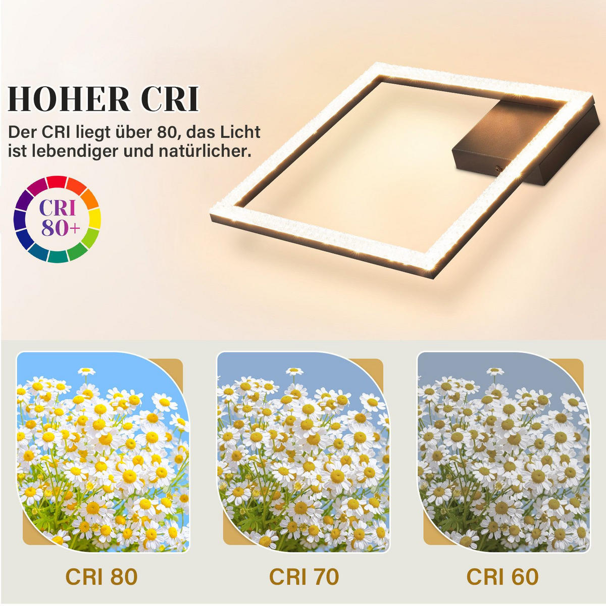LED-DECKENLEUCHTE Karin 29.4/29.4/4.3 cm - Schwarz, Metall (29.4/29.4/4.3cm) - Nettlife
