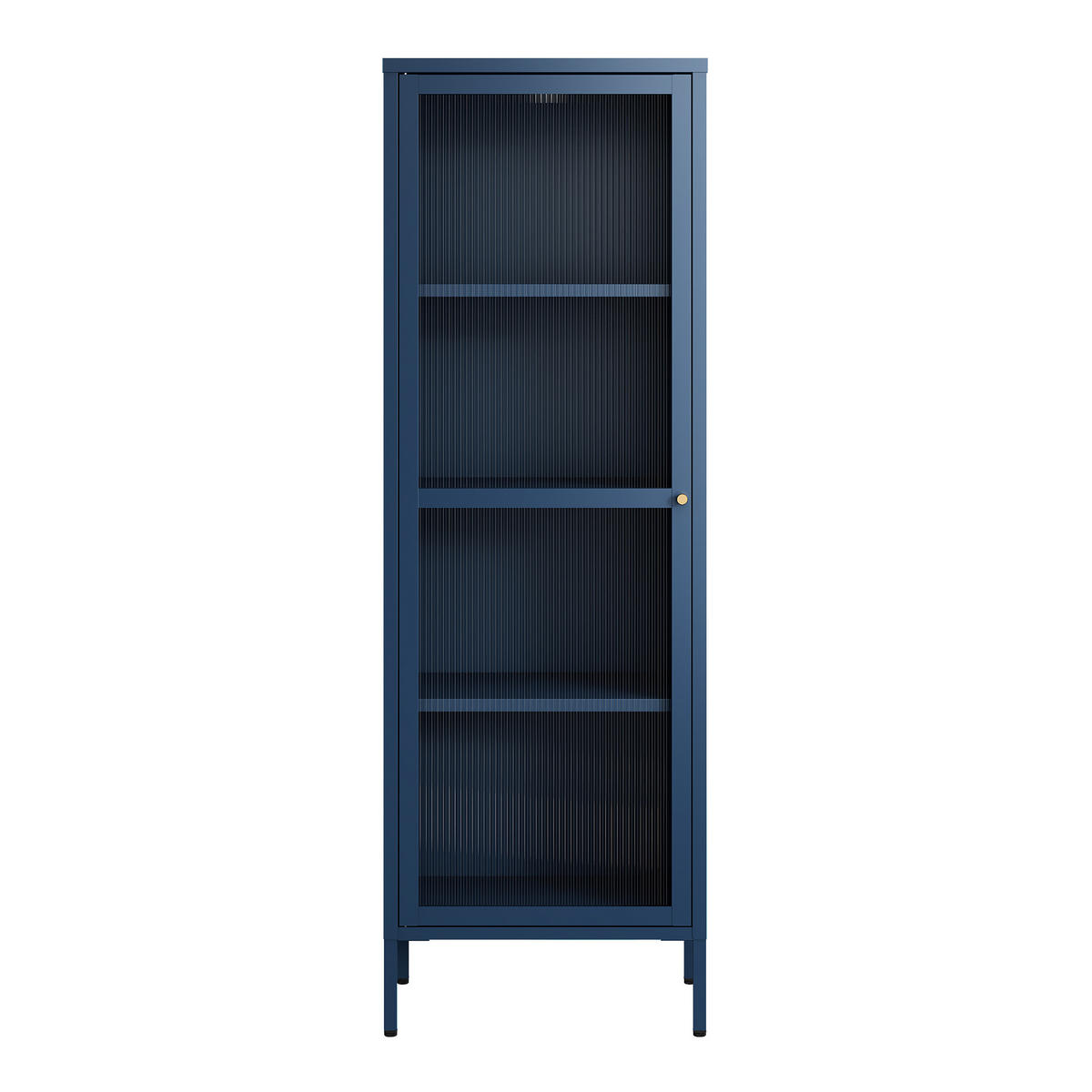 VITRINENSCHRANK Säkylä - Blau, Glas/Metall (50/150/35cm) - [en.casa]