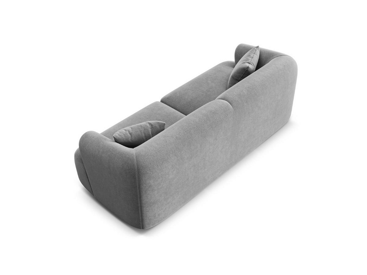 MODULARES-SOFA Campi aus Samt grau 3 Sitzplätze - Grau, Textil (90/70/220cm) - Cosmopolitan Design