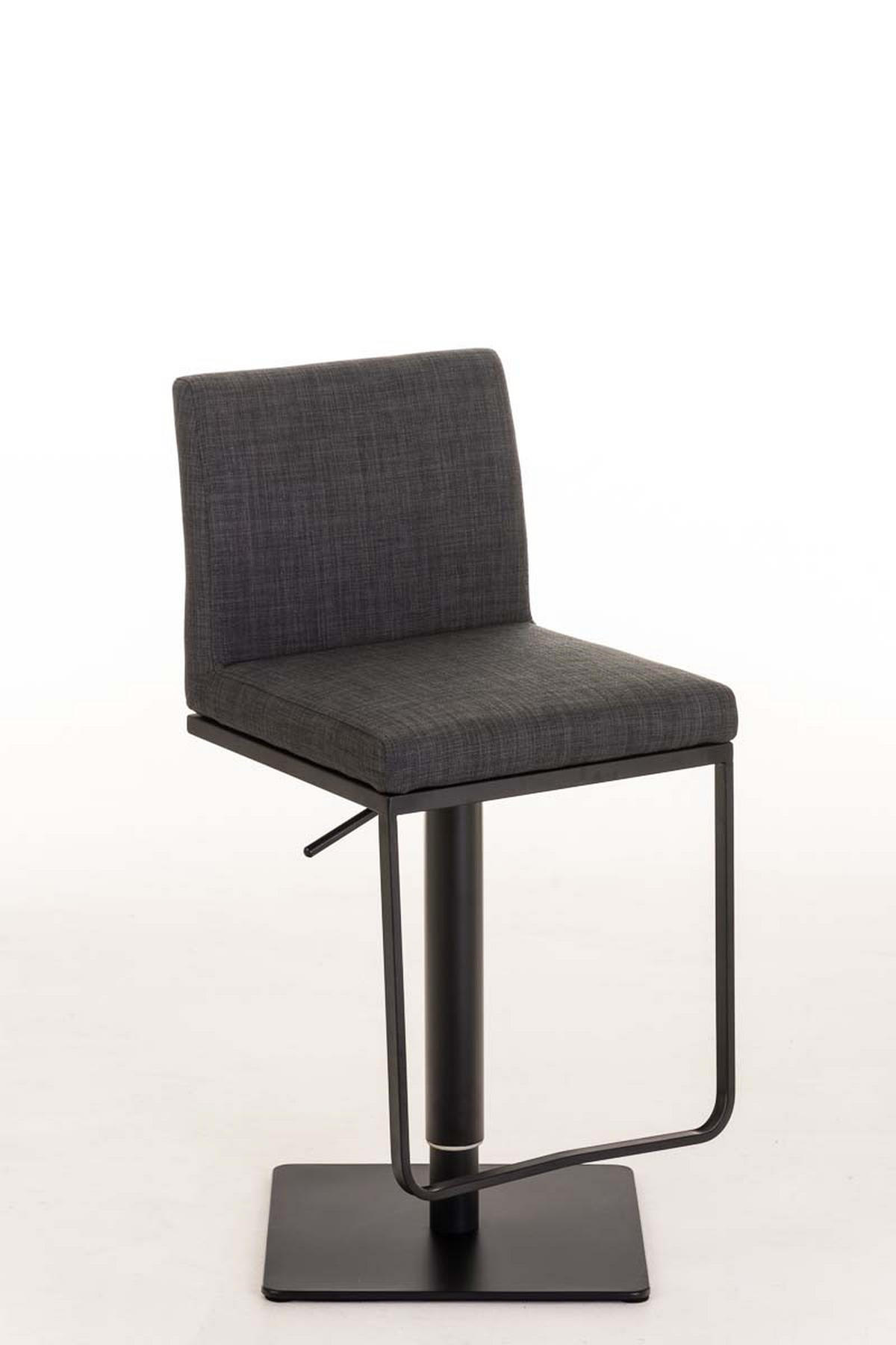 BARHOCKER Carin Stoff Dunkelgrau Schwarz - Dunkelgrau, Textil/Metall (42/86/44cm) - DELUKE