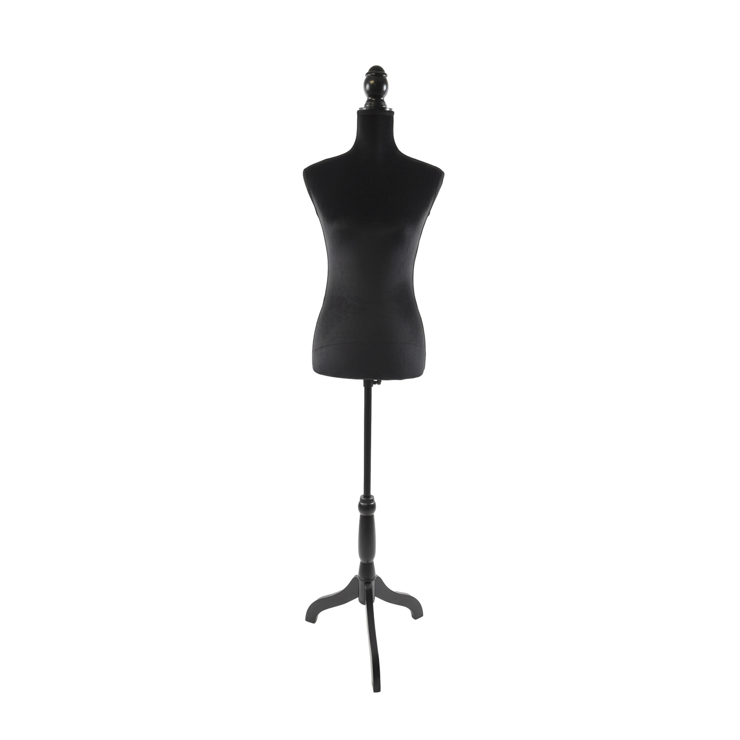 SCHNEIDERPUPPE - Schwarz, Holz/Kunststoff (41/167/34cm) - Relaxdays