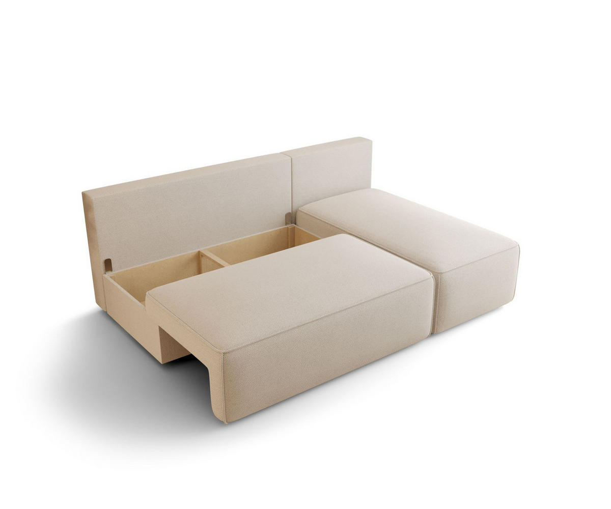 ECKSOFA mit Schlaffunktion SAVIO MINI Curio 99 Rechts - Schwarz, Textil (200/140cm) - Bedante