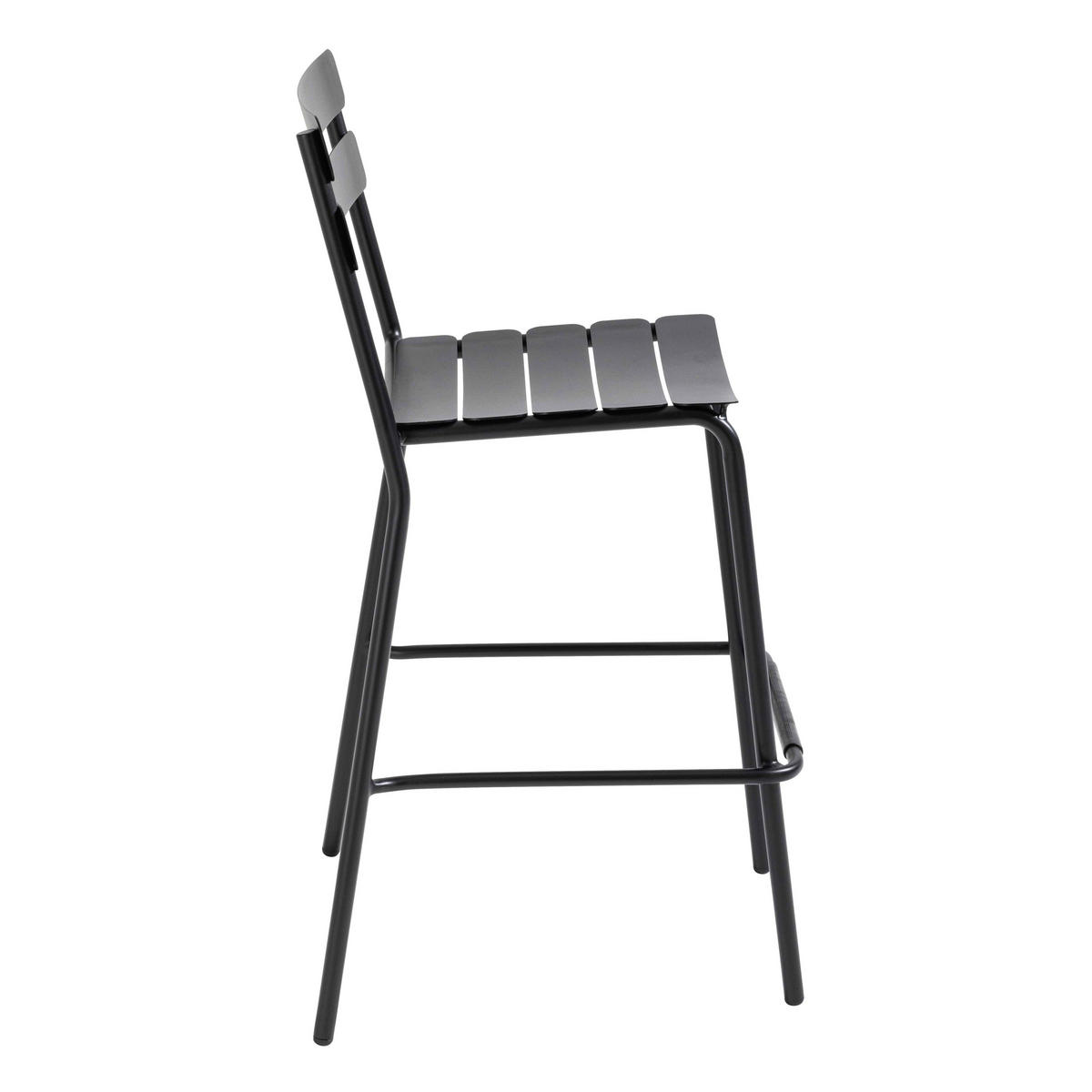 BARHOCKER, Schwarz - Schwarz, Metall (56/110/56cm) - Oviala