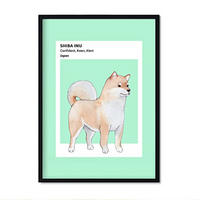 POSTER Hunde Illustrationen – Liba-Inu A4 Rahmenlos - Klar, Papier (29.7/5/21cm) - Nacnic