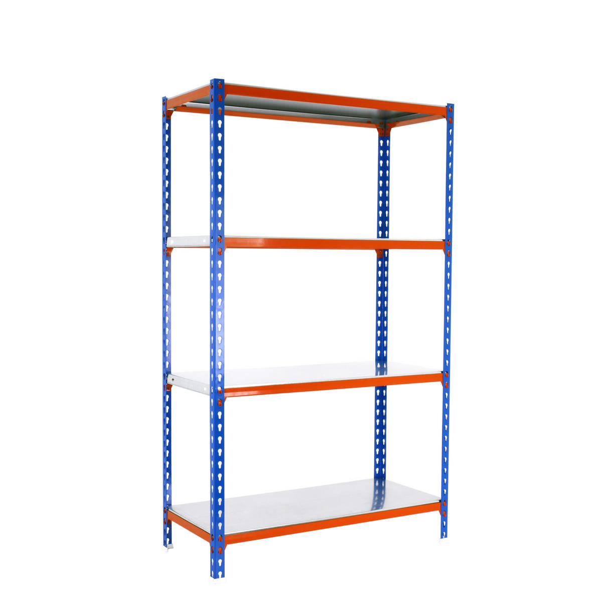 SCHWERLASTREGAL Mid Metal Shark HxBxT 150 x 80 x 40 cm Fachlast 180 kg Blau-Orange - Gelb, Metall (80/150/40cm) - PROREGAL