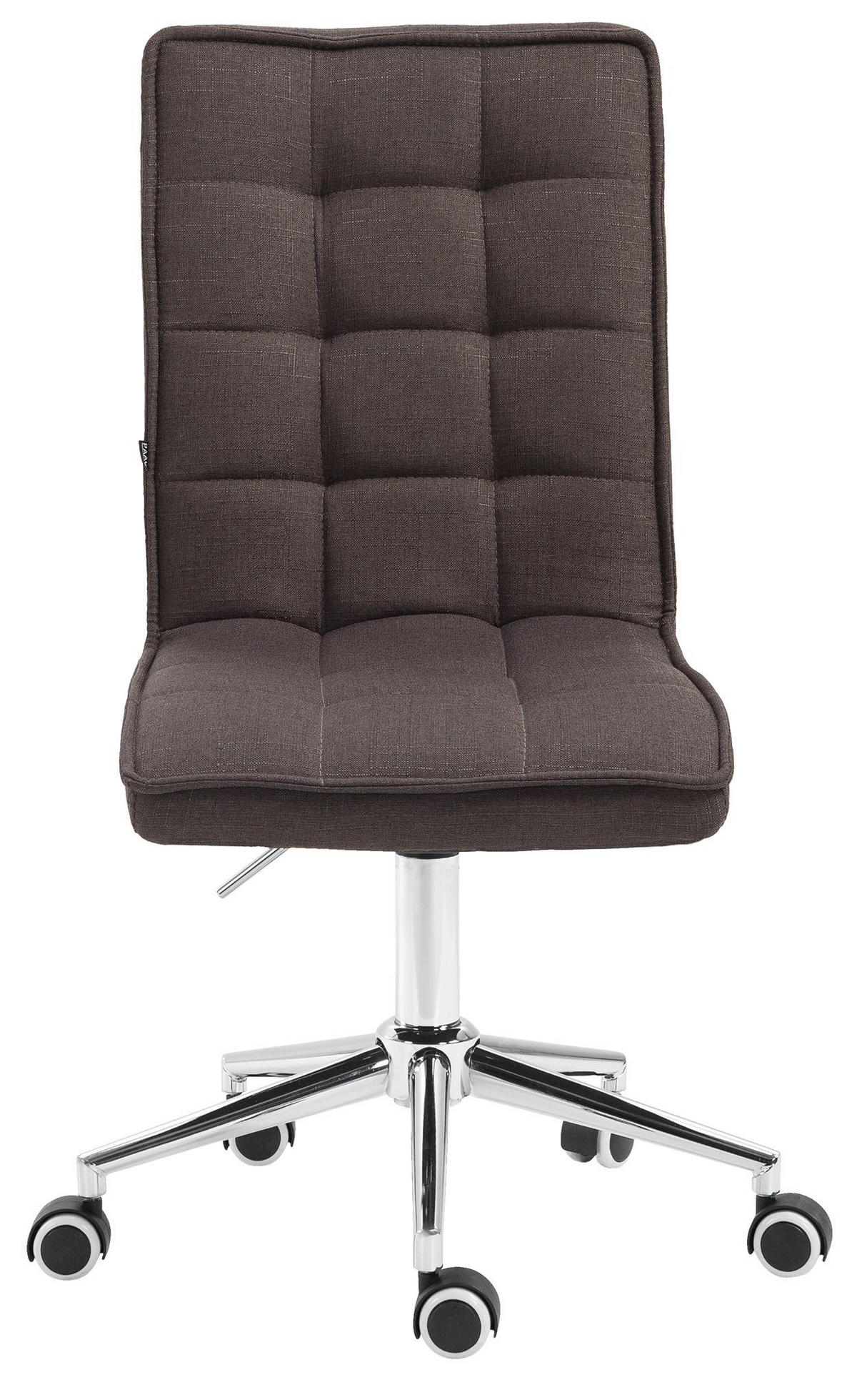 DREHSTUHL Stoff dunkelgrau - Chromfarben/Dunkelgrau, Textil/Metall (43/90/61cm) - CLP