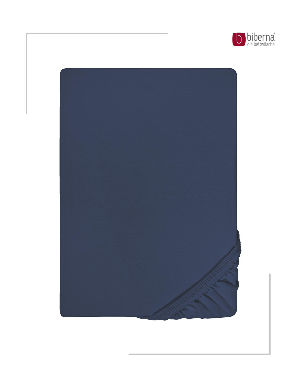 SPANNBETTTUCH Deluxe Jersey marine, 120x200 cm - 130x220 cm - Dunkelblau, Textil (130/220cm) - biberna