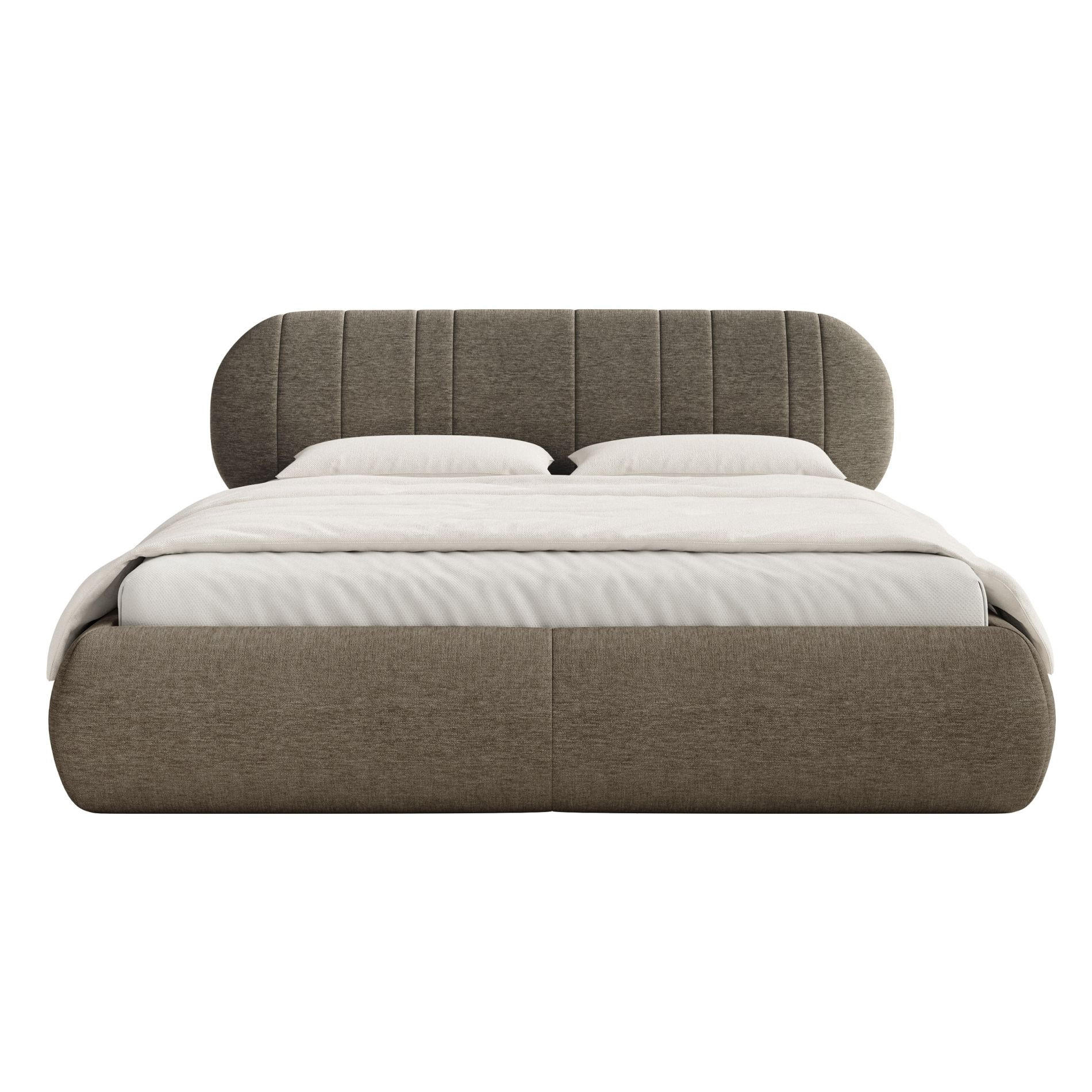 POLSTERBETT Asmelio Braun 180x200 cm - Braun, Holz/Textil (180/200cm) - Selsey