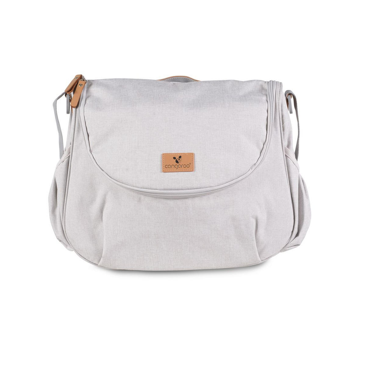 WICKELTASCHE Naomi beige Wickelunterlage, Schultergurt, Seitentaschen und Reißverschluss - Beige, Textil (10/32/40cm) - Cangaroo