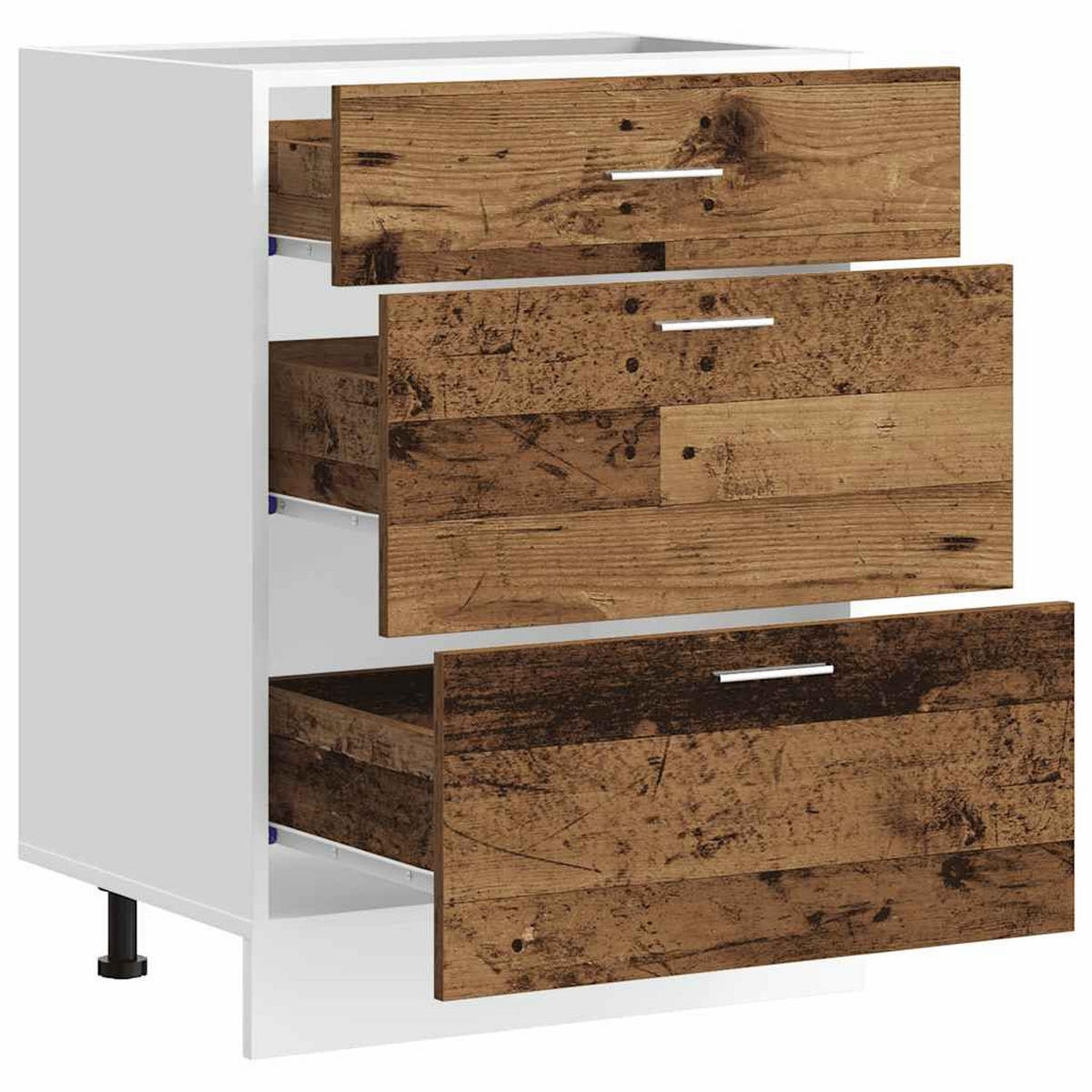 KÜCHENUNTERSCHRANK Lyon Altholz-Optik Holzwerkstoff - Braun, Holzwerkstoff (46/81.5/60cm) - vidaXL