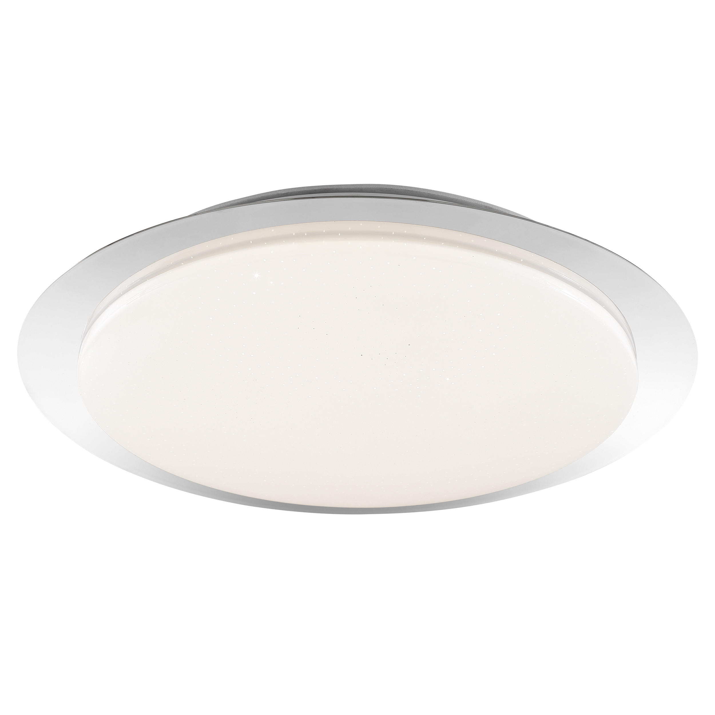 LED DECKENLEUCHTE Vittoria Chromfarben/Weiß 40/40/6,8 cm - Multicolor, Kunststoff (40/40/6.8cm) - Brilliant