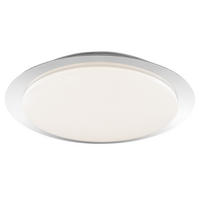 LED DECKENLEUCHTE Vittoria Chromfarben/Weiß 40/40/6,8 cm - Multicolor, Kunststoff (40/40/6.8cm) - Brilliant