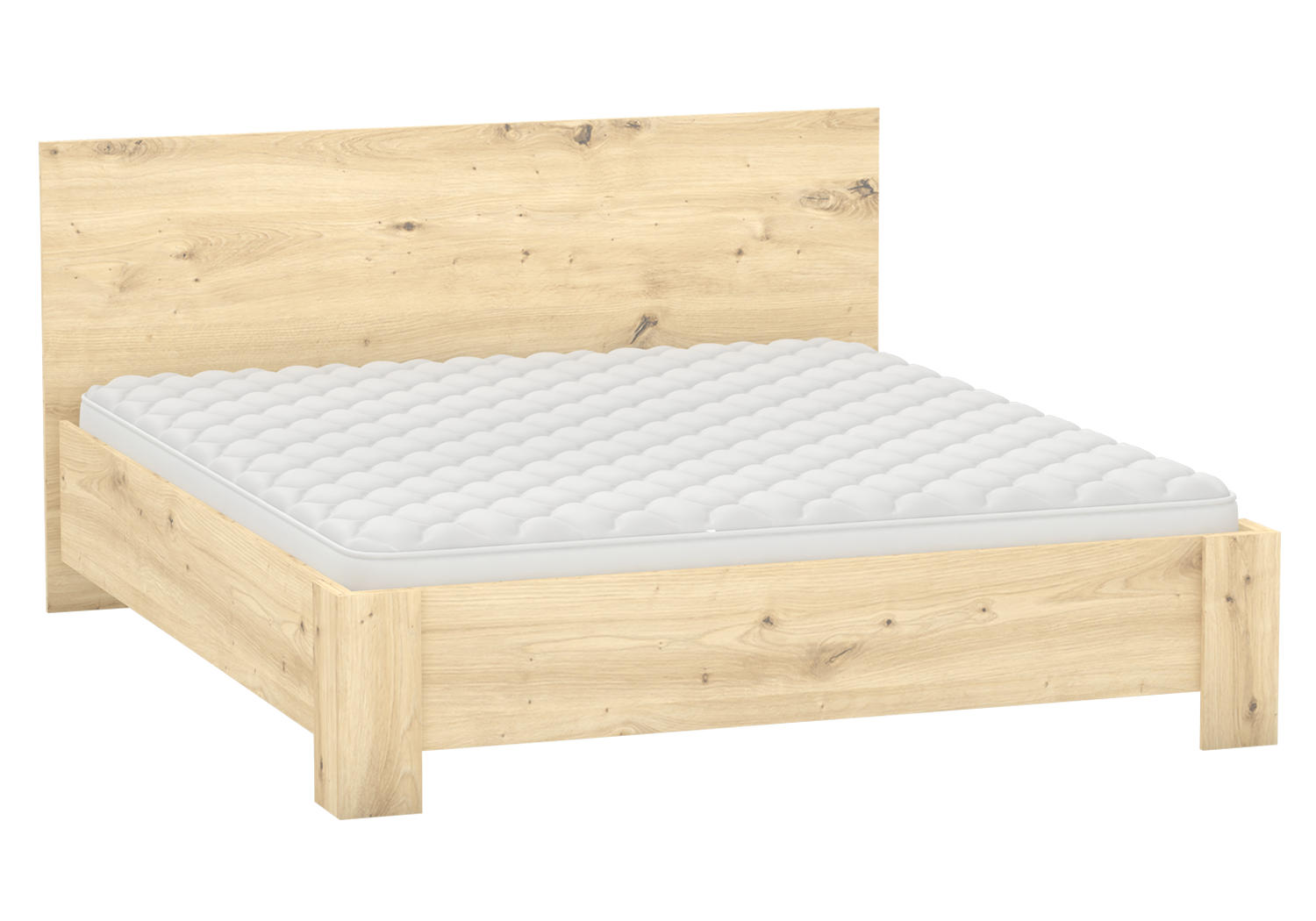 DOPPELBETT 169/90/207 cm Werona ohne Matratze 160x200 cm Artisan Eiche, Artisan Eiche - Eiche Artisan, Holzwerkstoff - imoebel24