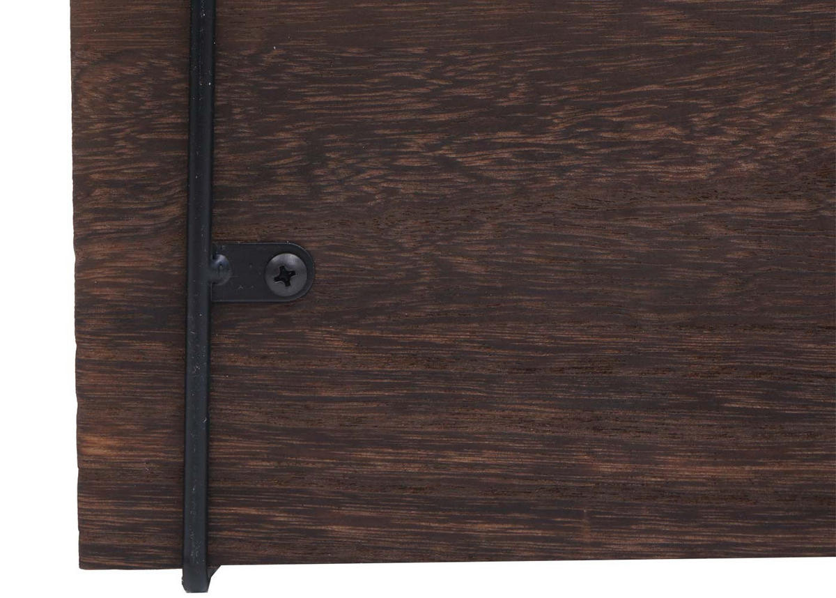 WANDREGAL Dunkelbraun - Dunkelbraun, Holz (40/40/13cm) - MCW