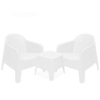 GARTENMÖBEL-SET MALUS, 3-tlg - Weiß, Kunststoff - KONSIMO®