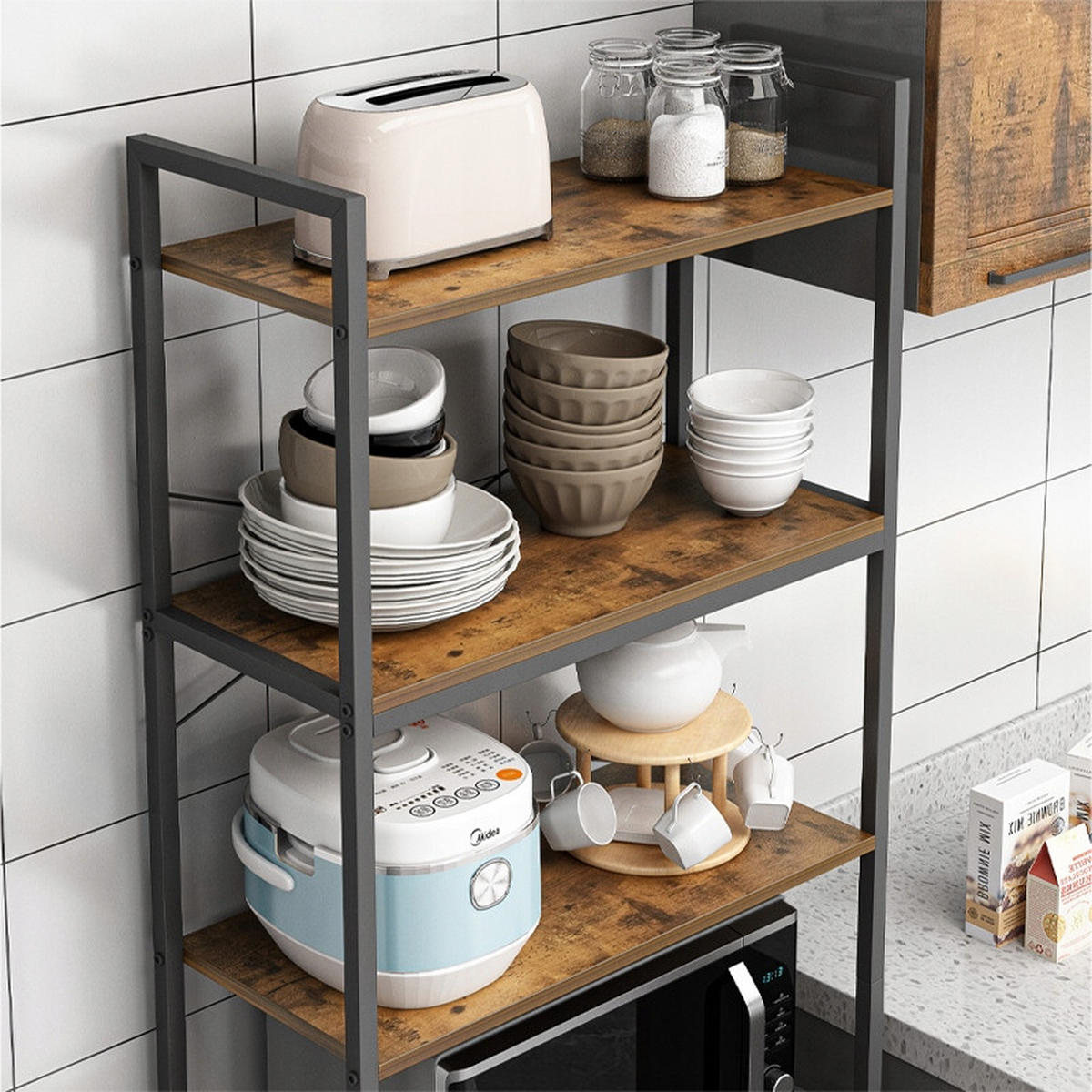 BÜCHERREGAL, braun 66/30/185 cm - Braun, Holzwerkstoff (66/185/30cm)