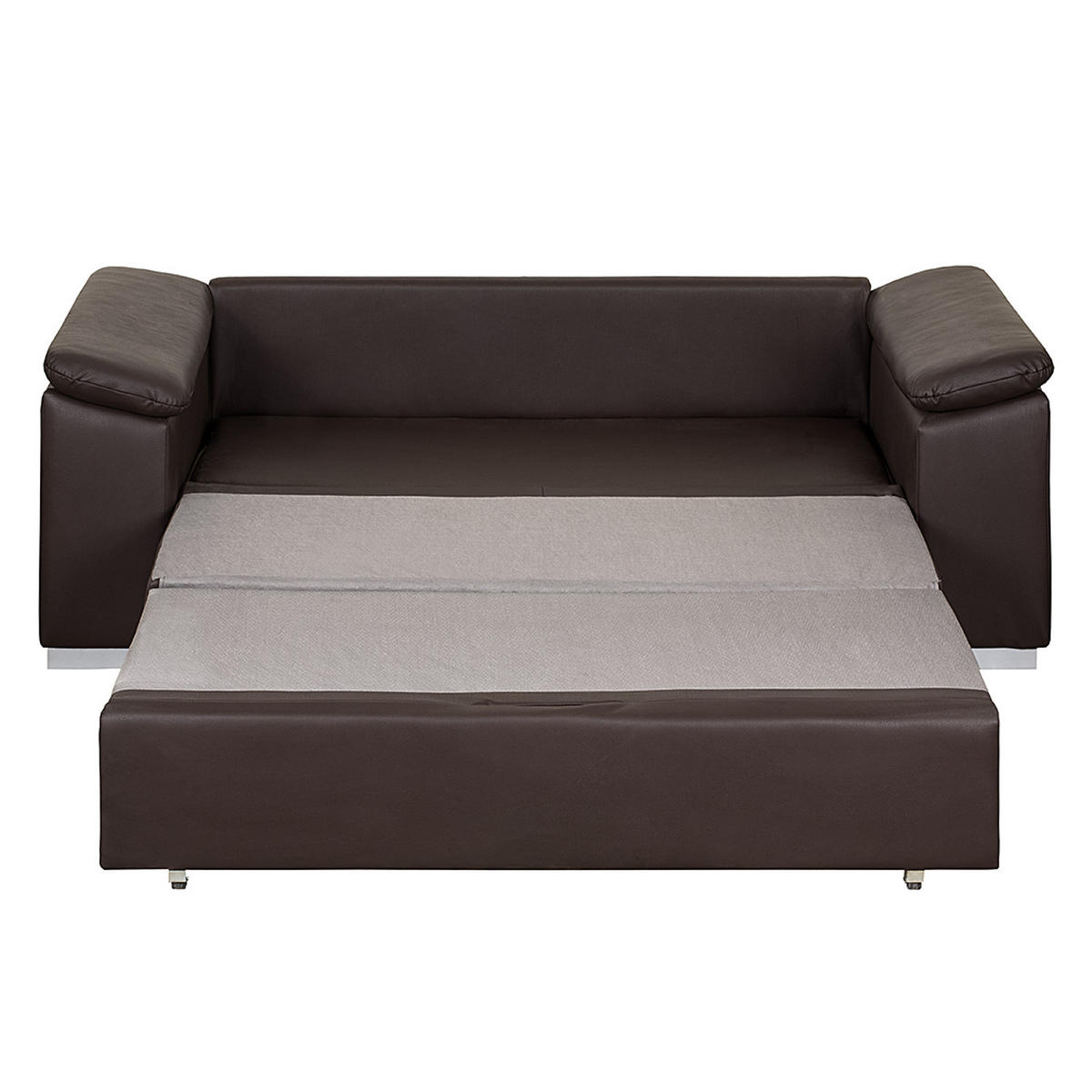 SCHLAFSOFA mit schräger Armlehne - Braun, Kunststoff (190/90/90cm) - home24