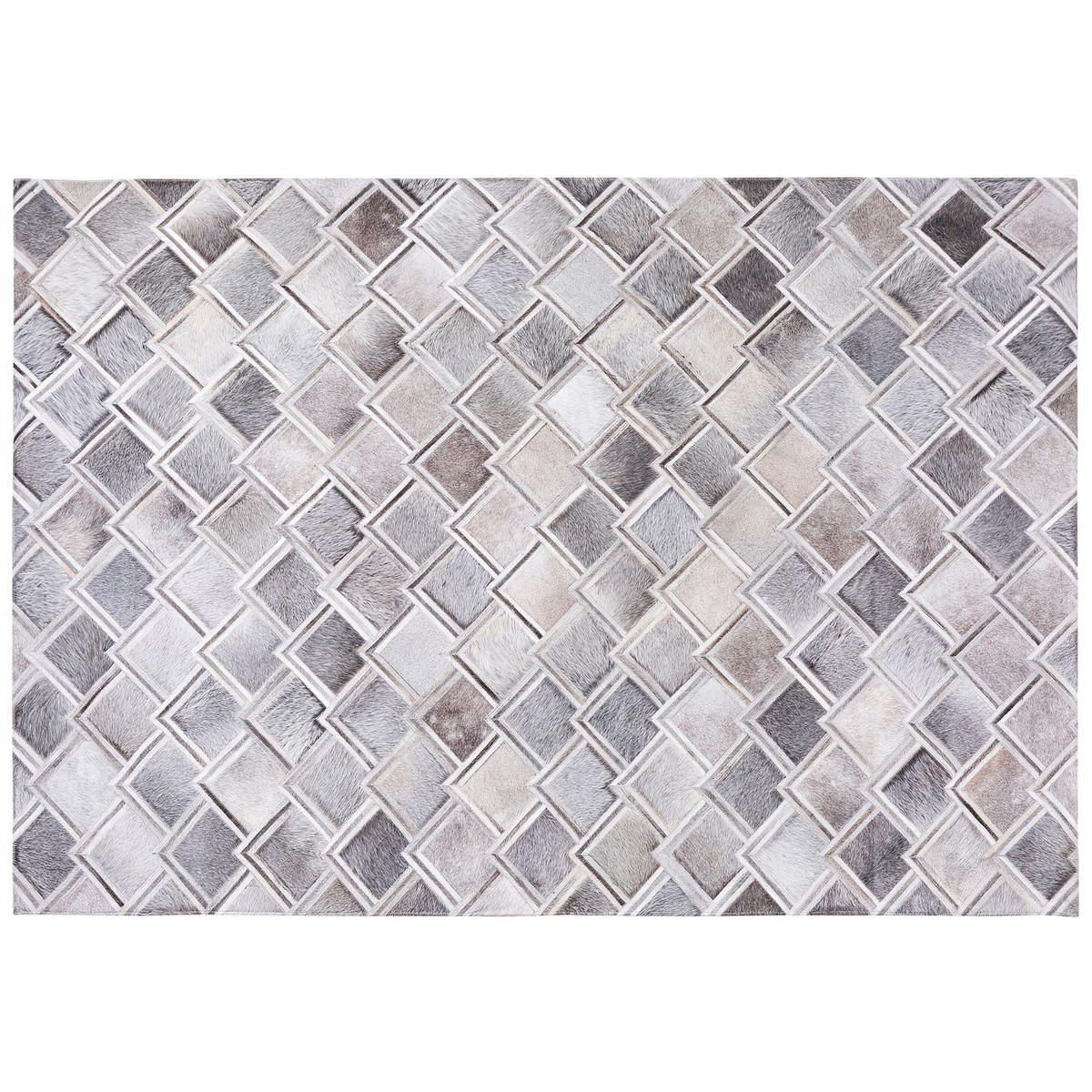KURZFLOR-TEPPICH Agacli 230/160 cm - Grau, Fell (160/230cm) - Beliani