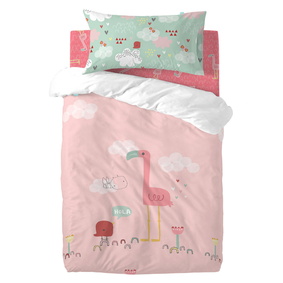 BETTBEZUG 2er-Set teiliges hola 100x120 cm (kinderbett) mehrfarbig - Multicolor, Textil (100/120cm) - Happy Friday