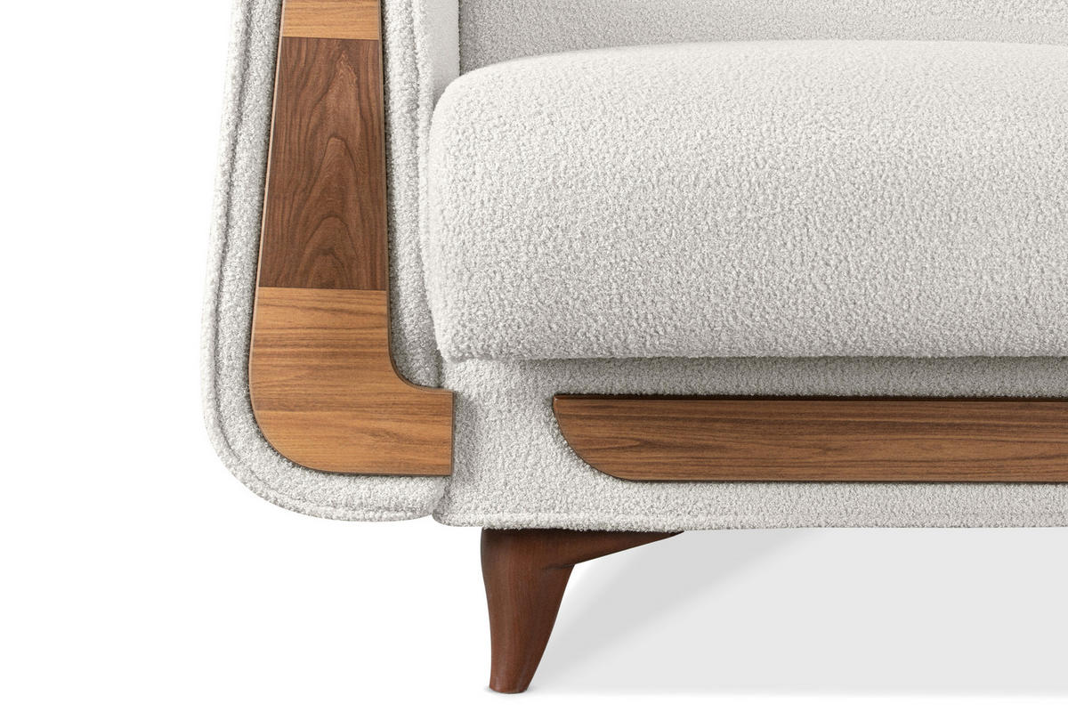 SESSEL GUSTAVO mit Armlehnen, weiß - Braun/Weiß, Holz/Holzwerkstoff (83/95/92cm) - KONSIMO®