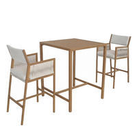BARSET hranatý biely, sada 3 ks - biela, textil (90/90/115cm) - MCW