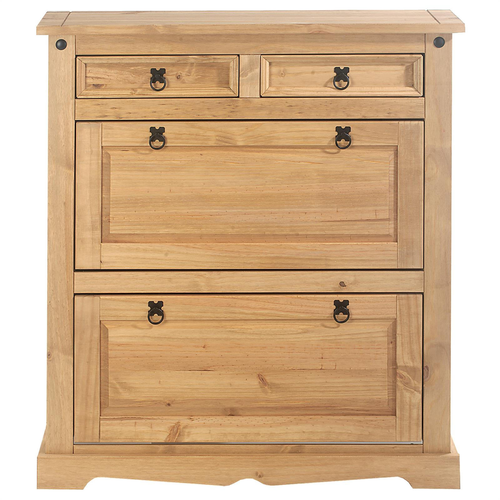 SCHUHSCHRANK TEQUILA - Kieferfarben, Holz (100/110/26cm) - IDIMEX
