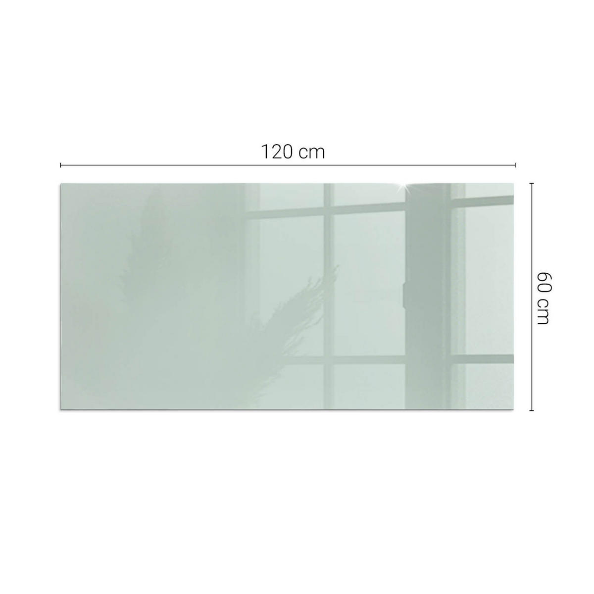 GLASPLATTE für Kamin 120x60 cm - Grün, Glas (120/60/0.4cm) - TULUP