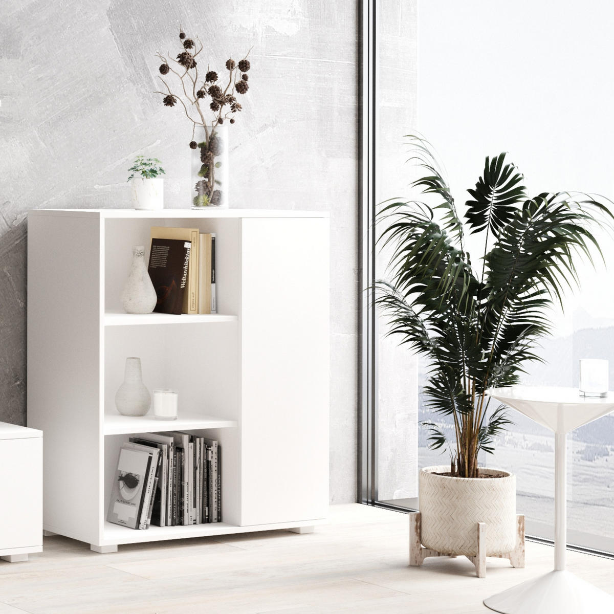 BÜCHERREGAL Fondi - Weiß, Holzwerkstoff (40/104/90cm) - RAUMHIRSCH FURNITURE