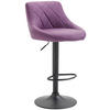 BARHOCKER Lederlook lila - Lila/Schwarz, Textil/Metall (46/83/49cm) - CLP