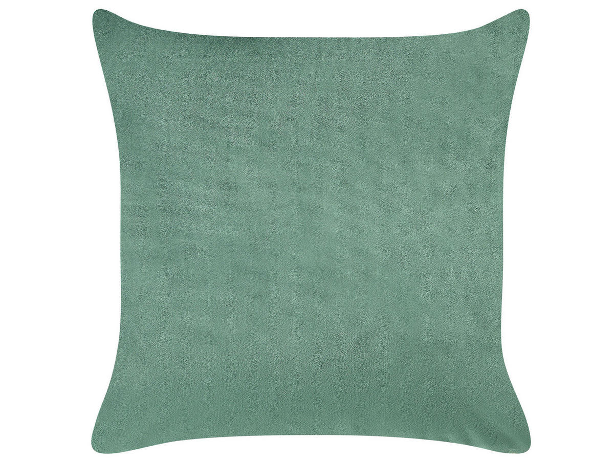 DEKOKISSEN 2er-Set Smaragdgrün 45/45 cm Yuzuri - Smaragdgrün, Textil (45/45cm) - Beliani