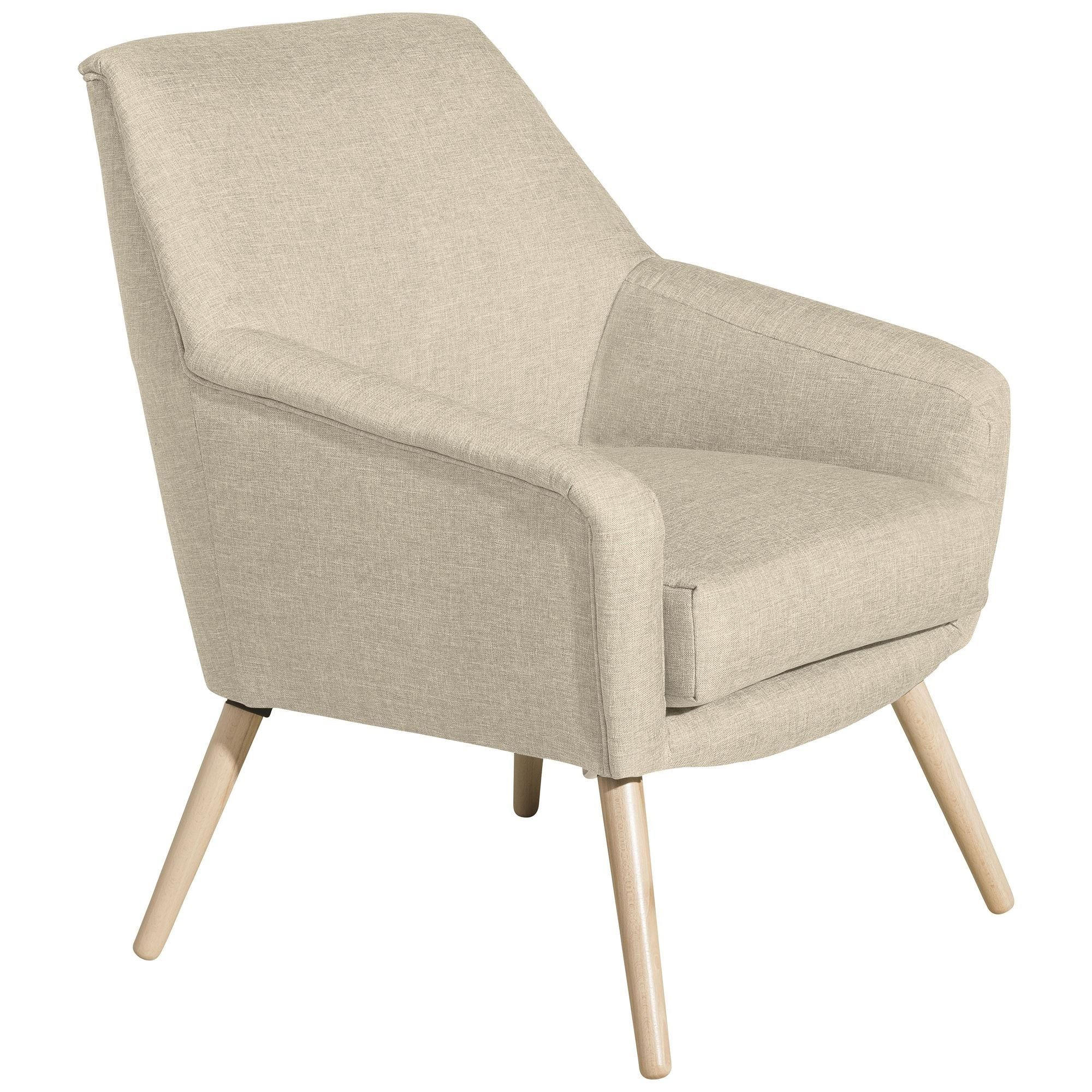 SESSEL Kachka Bezug Flachgewebe Buche natur / beige - Weiß, Kunststoff (67/81/71cm) - 58aufmkessel