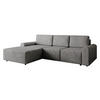 ECKSOFA Bella L, Seite: Links - Blaugrau/Schwarz, Holz/Kunststoff (258/168cm) - MIRJAN24
