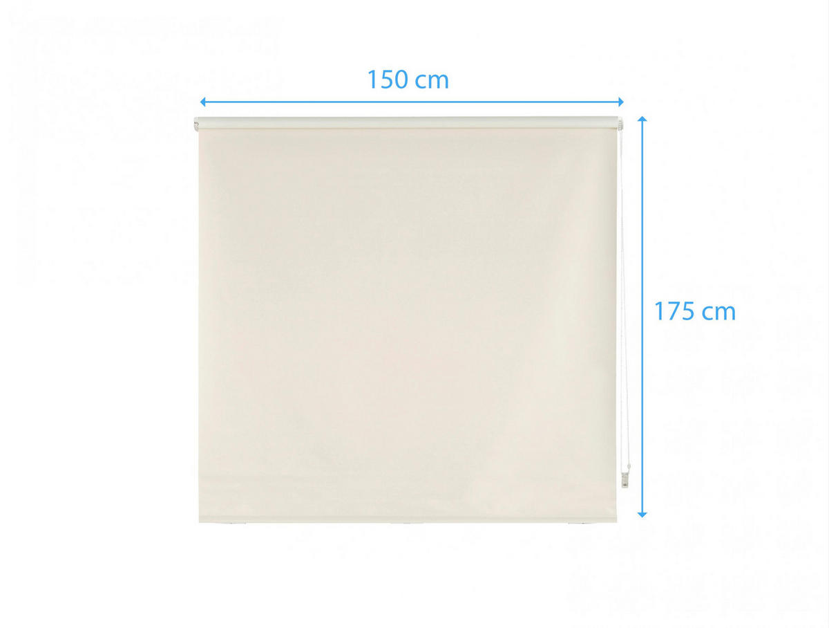 ROLLO Polyester Transluzent Beige 150x175 - Beige, Textil (150/175/1cm) - Purline