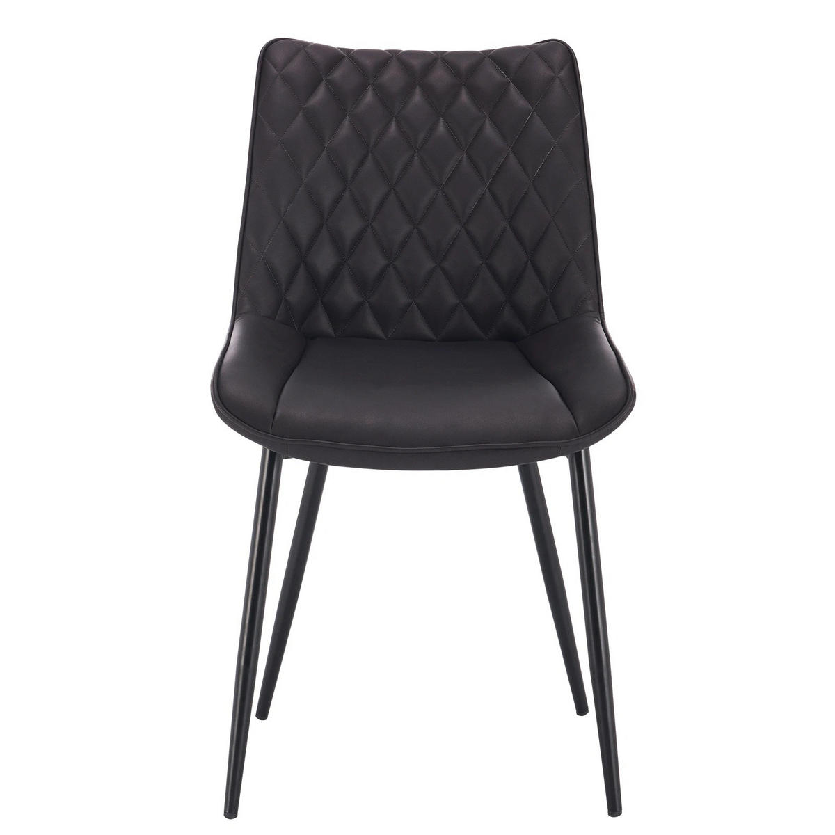 ESSSTUHL ergonomisch 2er-Set Kunstleder Anthracite - Anthrazit, Metall (40.5/85.5/46cm) - Meubliv