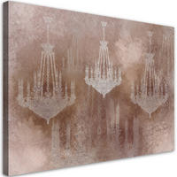 WANDBILD kronleuchter - Braun, Textil (60/40cm) - Feeby