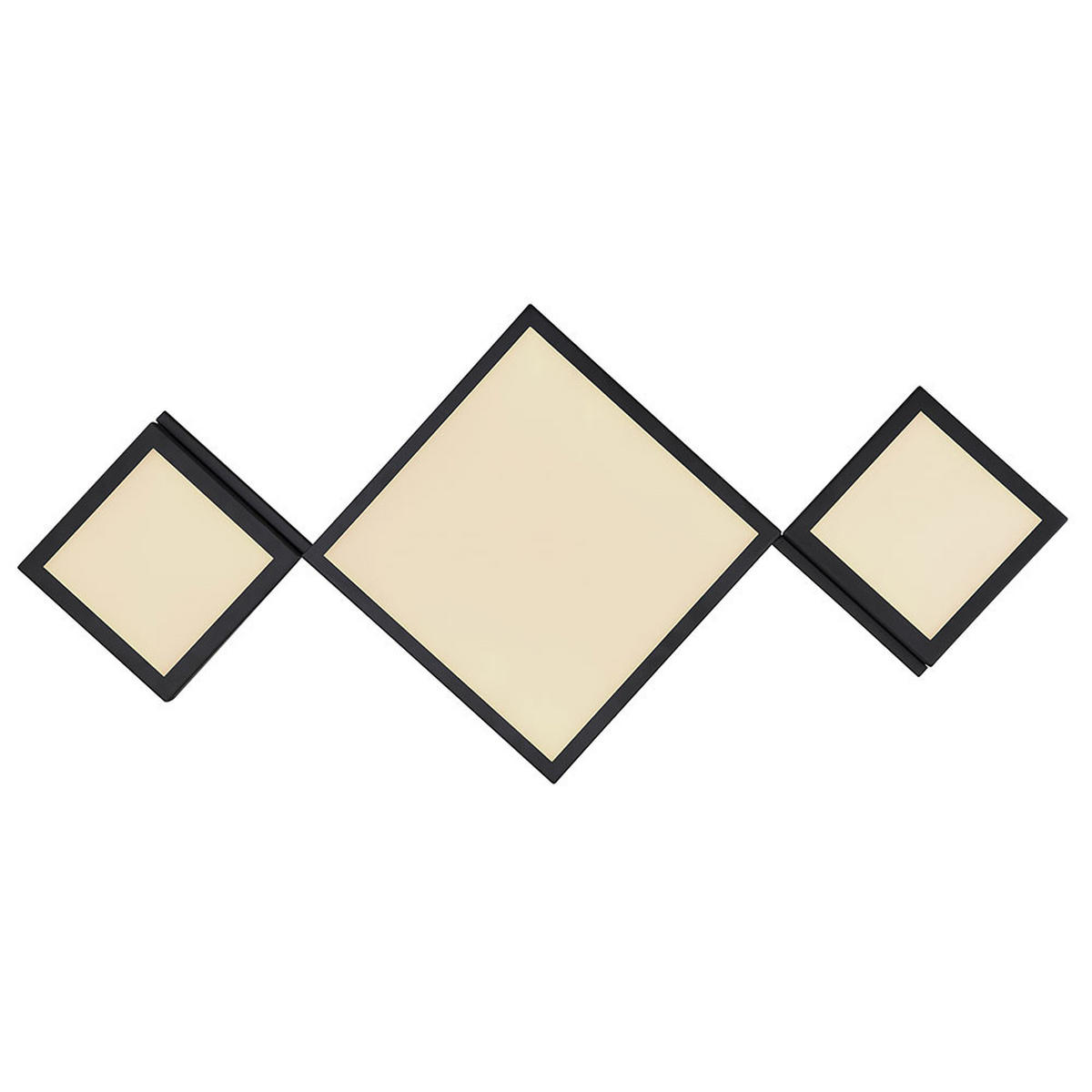 LED DECKENLEUCHTE BURKHARD Schwarz - Schwarz, Metall (93/42/4.5cm) - Globo Lighting