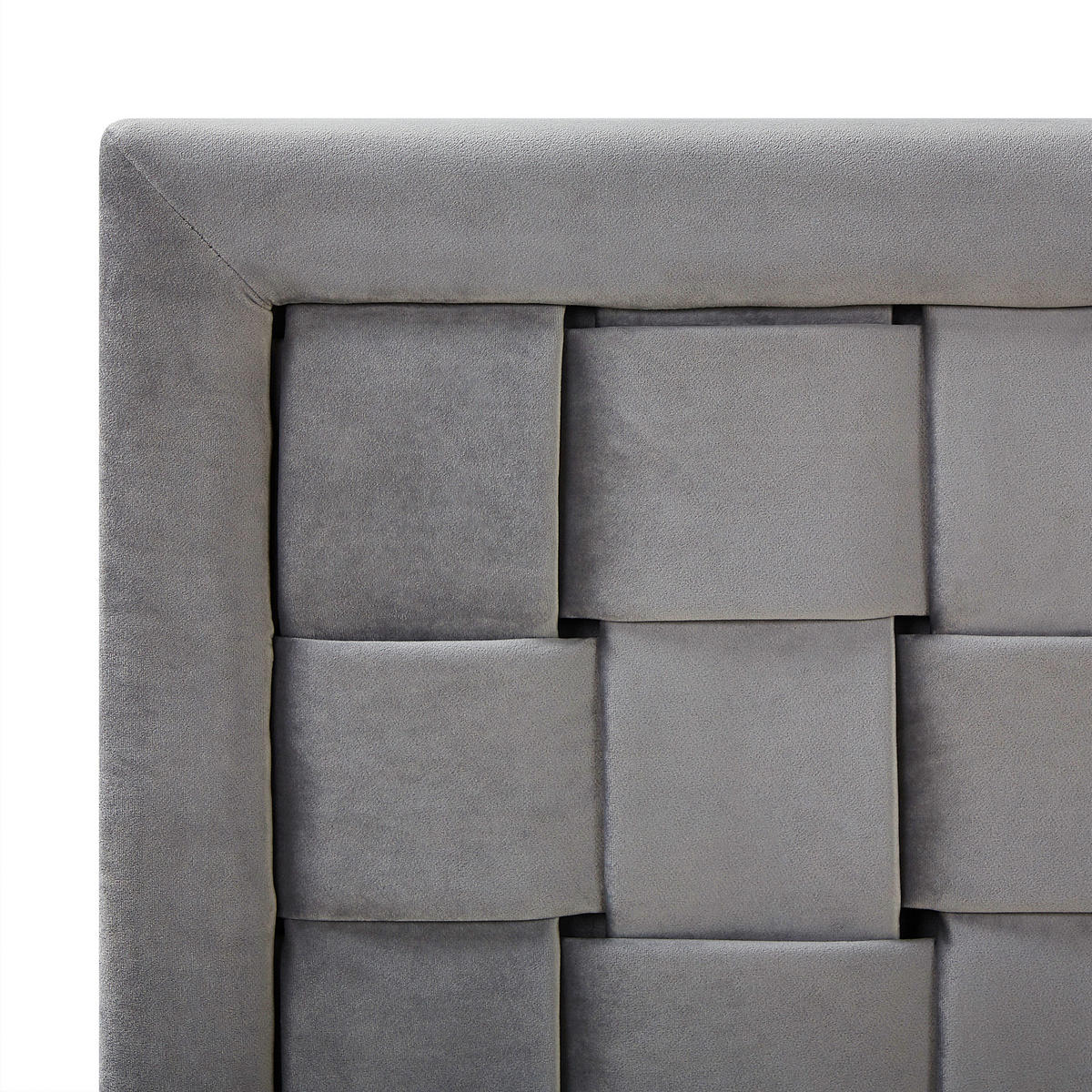 DOPPELBETT 140/200cm Grau Limoux - Grau, Textil (140/200cm) - Beliani