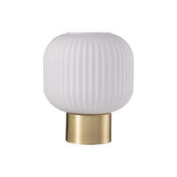 TISCHLAMPE - 20 cm x 20 cm - Metall - Weiß, Goldfarben - LOUXOR - Goldfarben/Weiß, Metall (20/20/24cm) - Vente-Unique