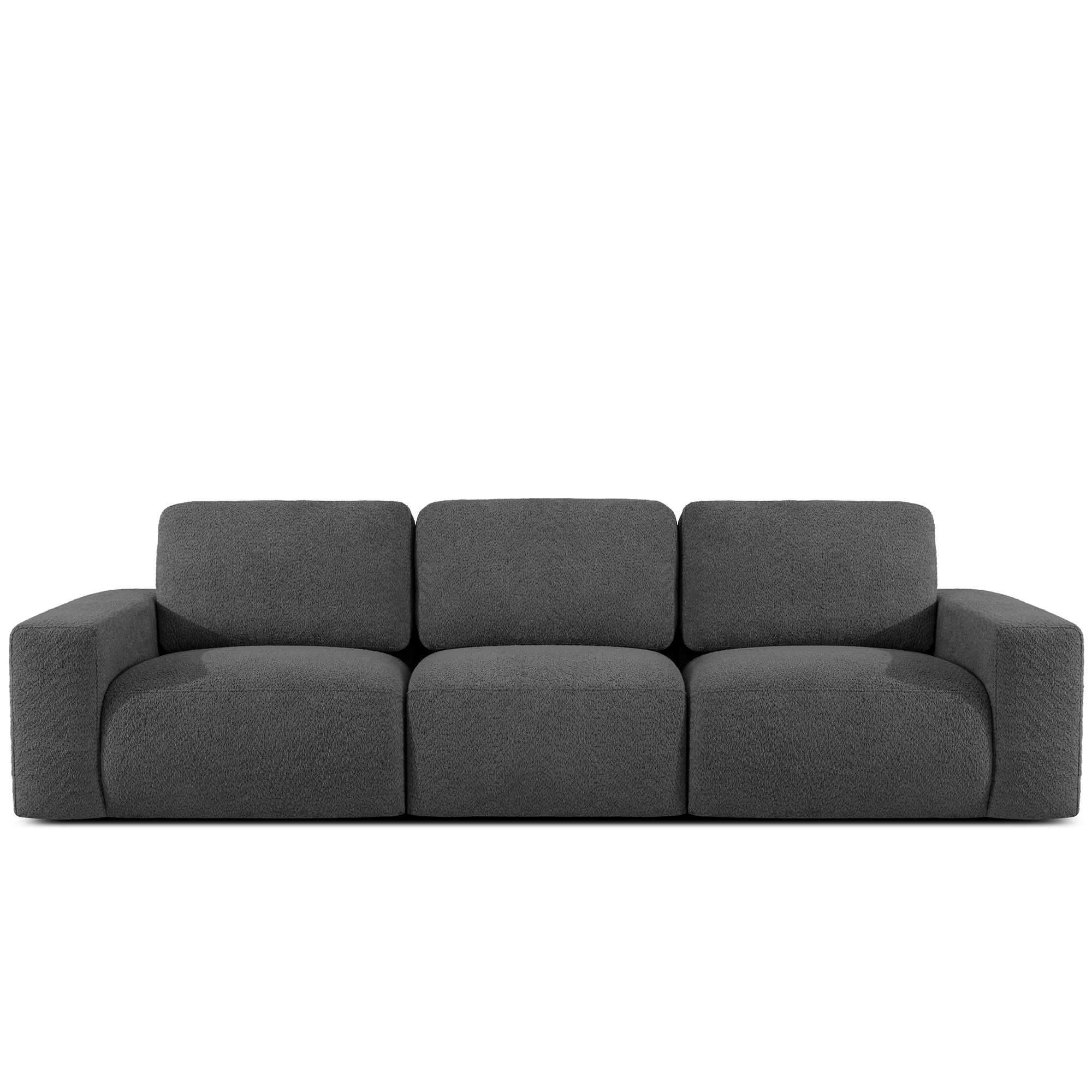 3-SITZER SOFA ZUCCO, Graphit - Graphitfarben, Holz/Holzwerkstoff (292/85/100cm) - KONSIMO®