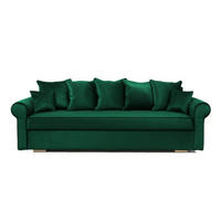 SCHLAFSOFA VIVIA, Sofa mit Schlaffunktion und Bettkasten, Farbe: Grün, Veloursstoff - Grün, Textil (237/100/85cm) - Sepro Meble