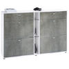 SCHUHSCHRANK Today Fronten in Braun meliert - Graubraun, Holzwerkstoff (155.5/95/28cm) - Vladon