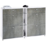 SCHUHSCHRANK Today Fronten in Braun meliert - Graubraun, Holzwerkstoff (155.5/95/28cm) - Vladon