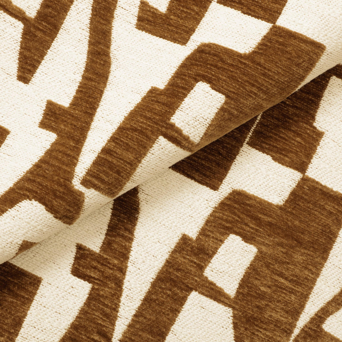 SESSEL ELY Strukturierter Stoff mit Muster Karamell 60.5cm - Braun, Textil (60.5/74.5/62cm) - Premium Interiors