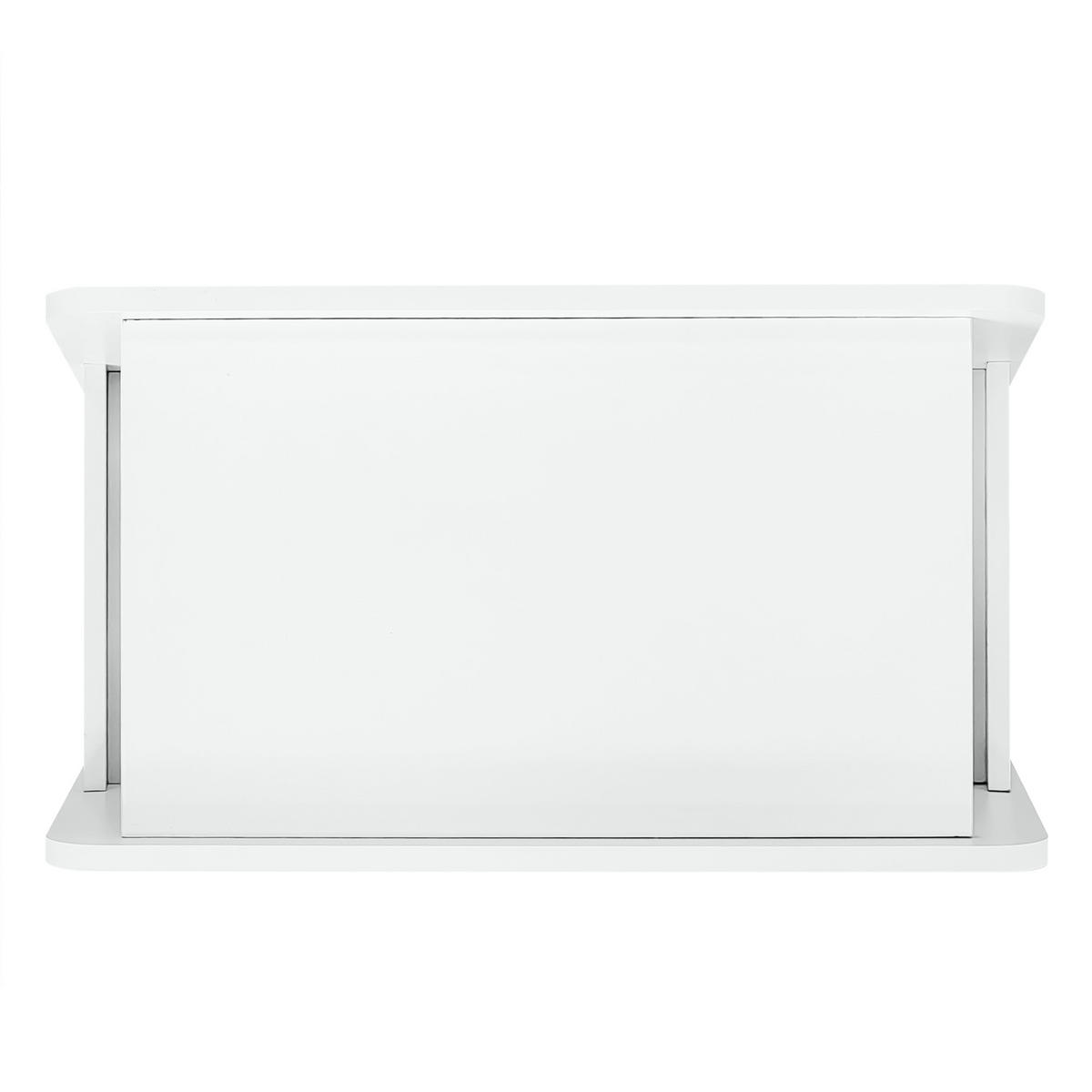 SIDEBOARD 81x33x51.5 Weiß Beistelltisch Rollen Mobil - Weiß, Holzwerkstoff (81/33/51.5cm) - FLIEKS