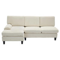ECKSOFA aus Stoff 194x118x81 cm in Beige mit Schlaffunktion - Beige, Textil (118/81/194cm) - Modfu