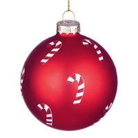 CHRISTBAUMKUGEL Hang On Candy Cane - Rot, Glas (8/1/8cm) - Butlers